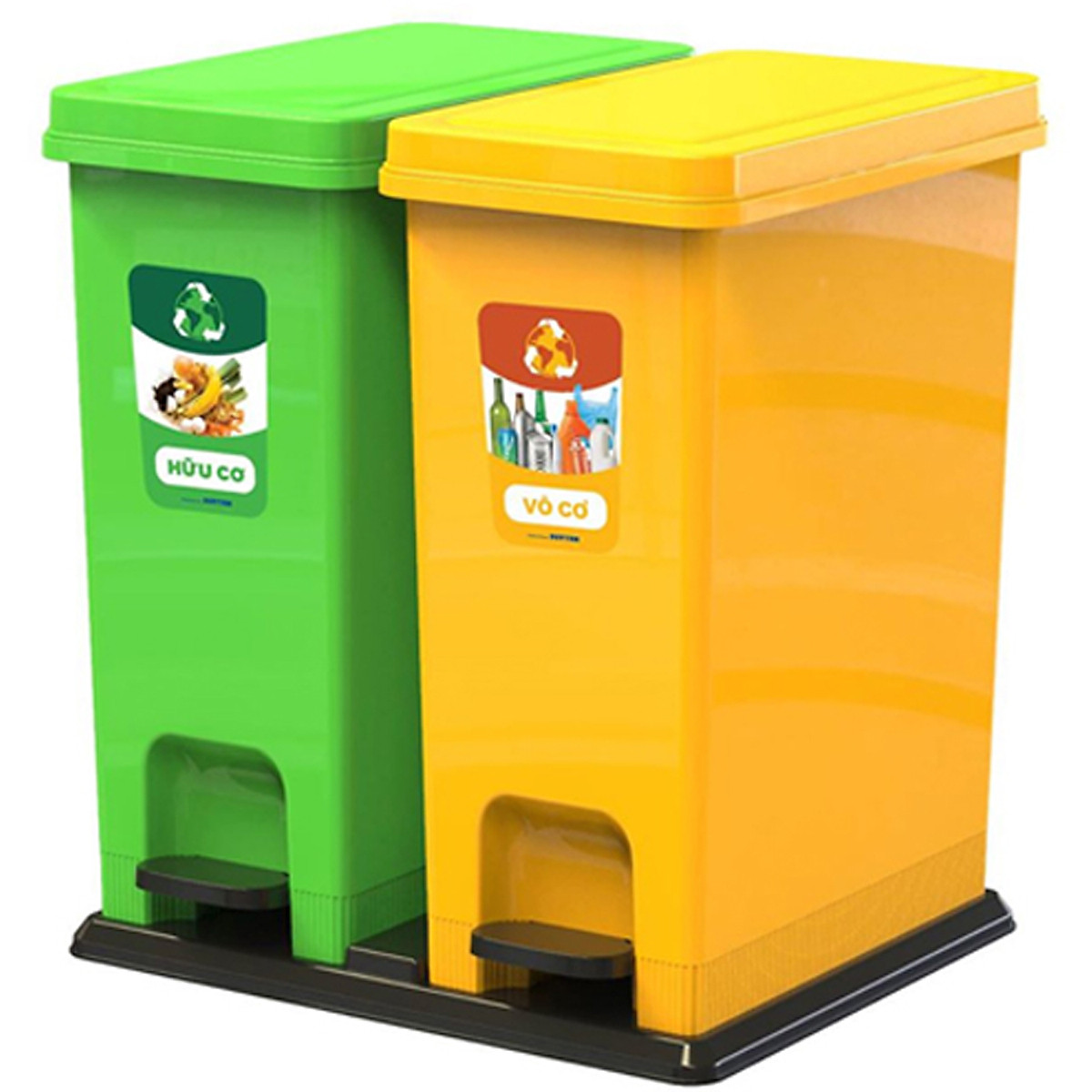 Thùng rác ECO Bộ 2 Duy Tân No.0953/2 - 2 ngăn phân loại rác hữu