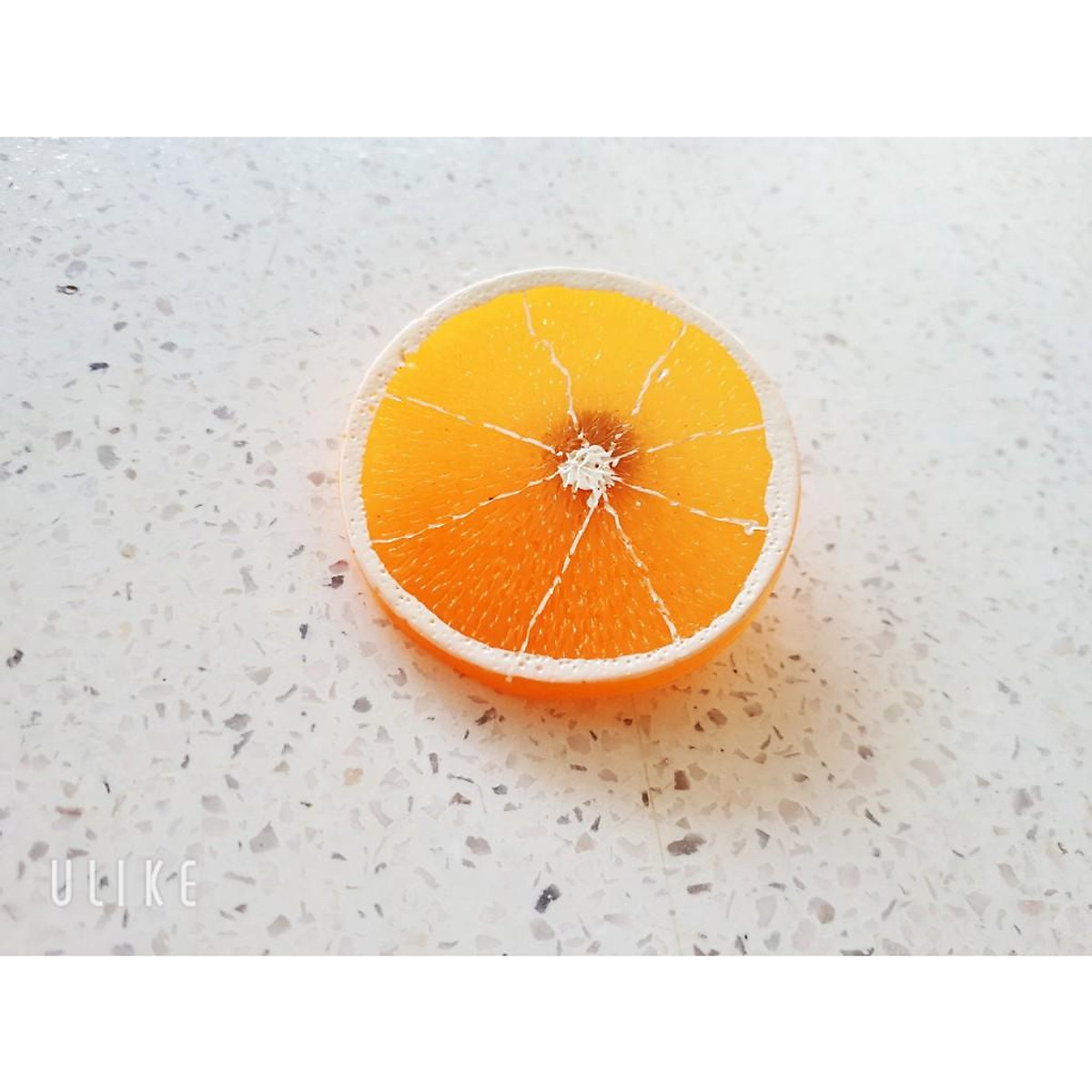 Sticker 3D đá Lát cam, chanh, kiwi, dâu lớn (5 cm) - Nút gắn dép cá sấu