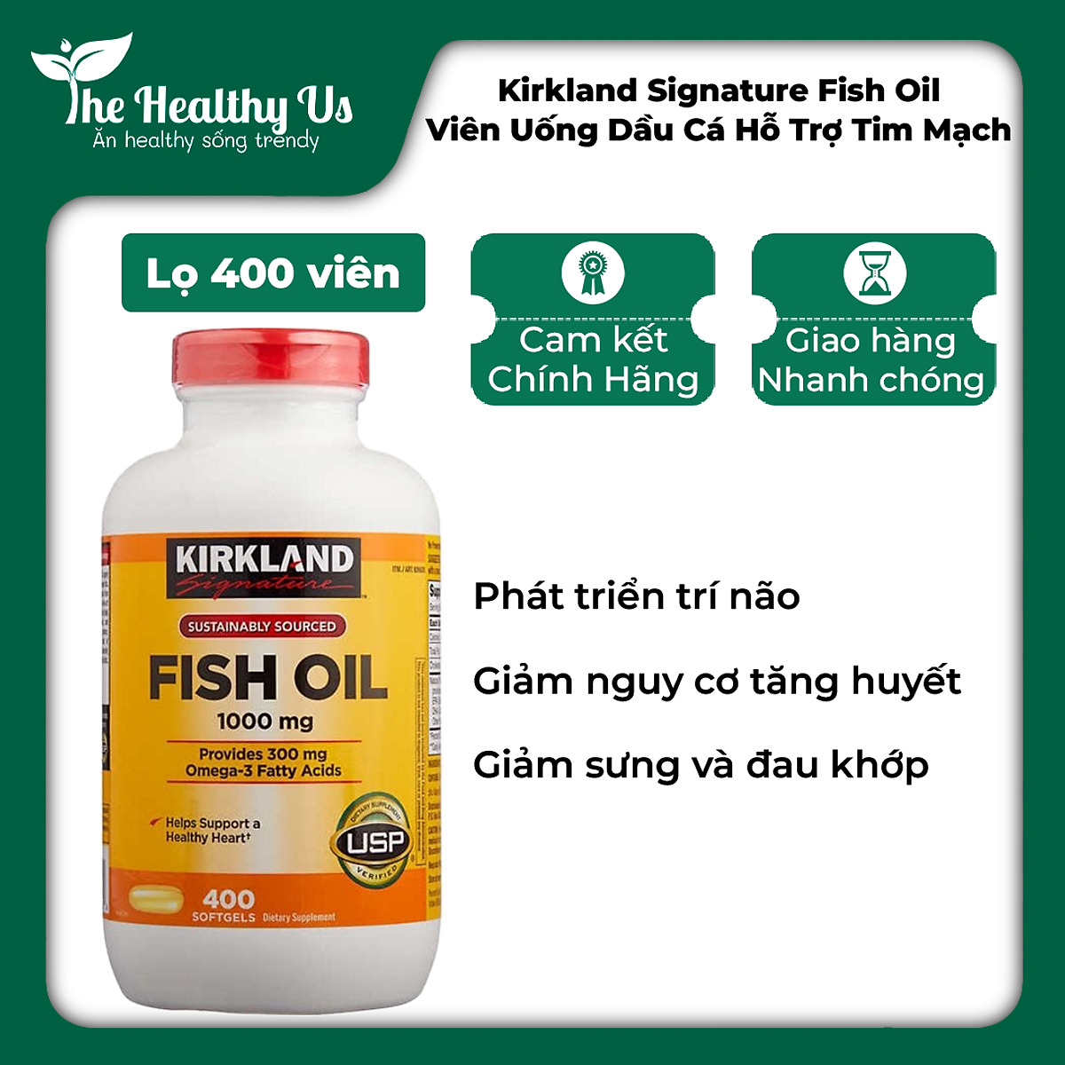 Viên Uống Dầu Cá Hỗ Trợ Tim Mạch Kirkland Signature Fish Oil ...