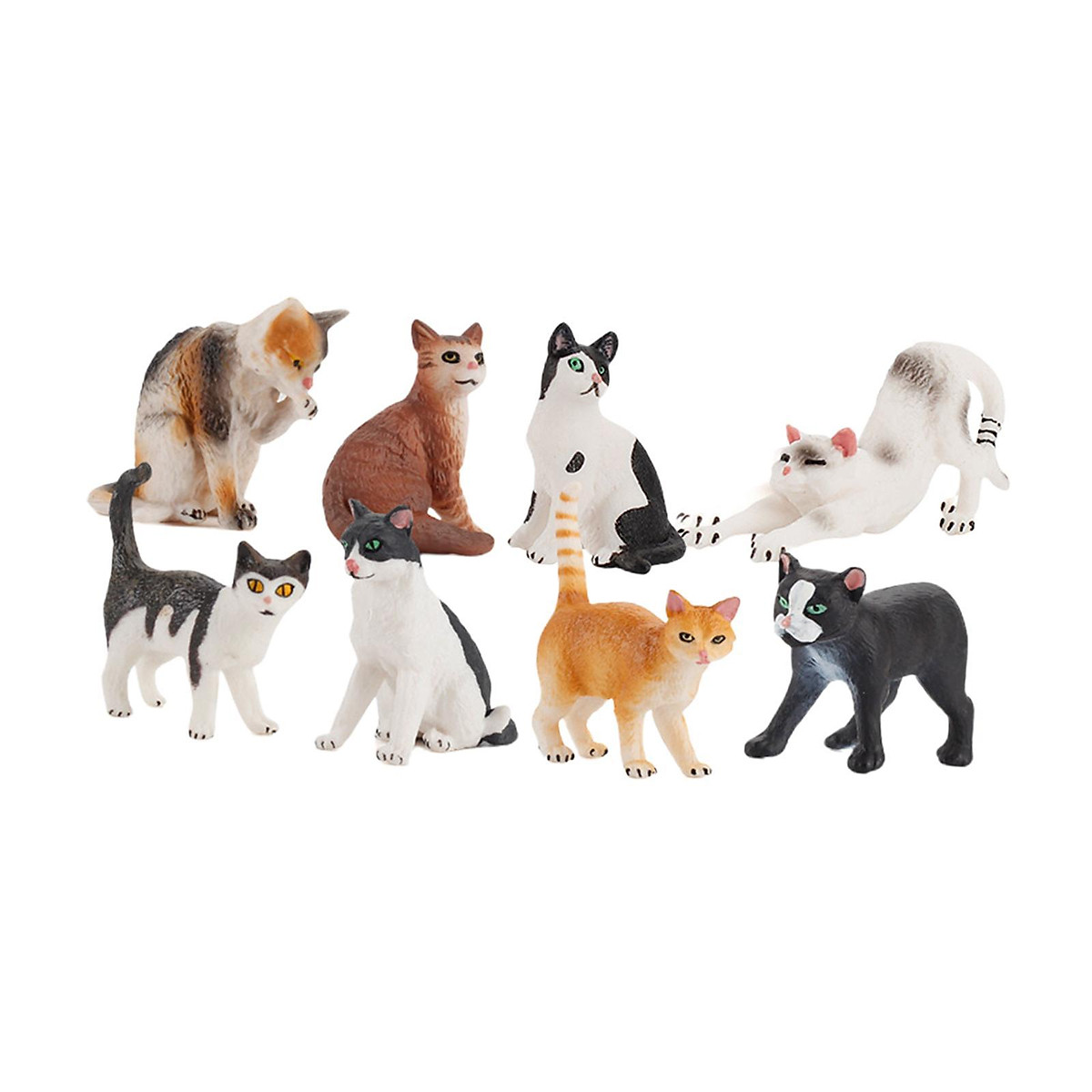 Cute Cat Figurines Desktop Ornaments Decoration Small Realistic ...