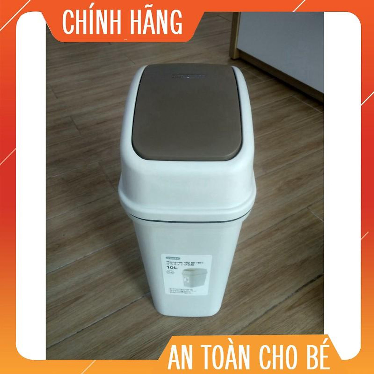 Thùng rác nắp lật Inochi 10L (tiêu chuẩn Nhật Bản) | Gia Dụng Tiện Ích