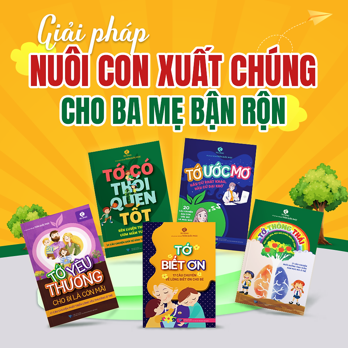 Sách Thiếu Nhi | Combo bộ 5 cuốn: Chọn Thành Nhân - Chạm Thành Công (sách cho trẻ 3- 12 tuổi) | Táo Vàng Book