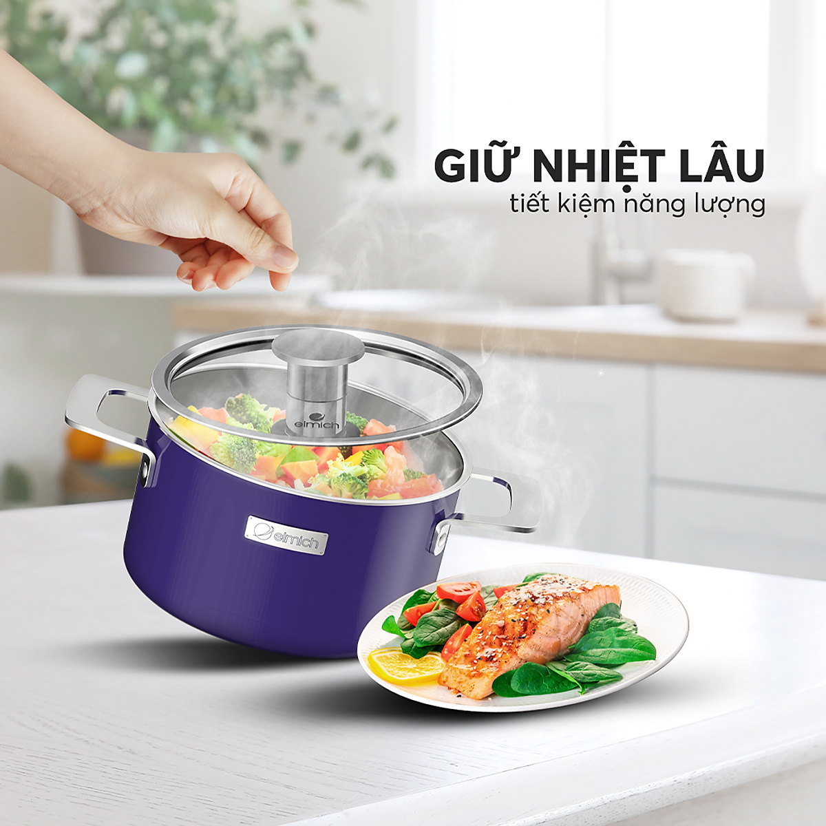 Nồi inox liền khối Elmich Hera