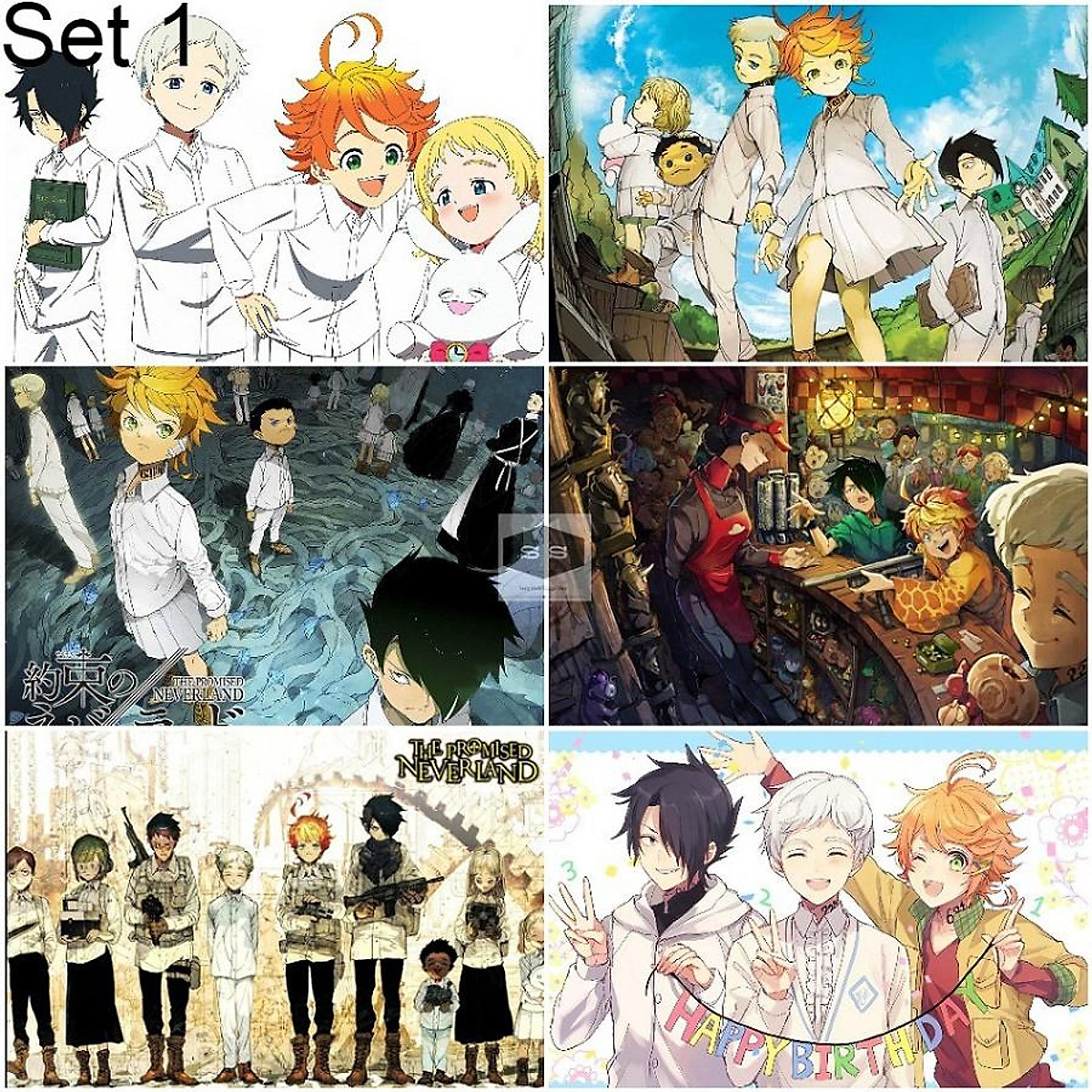 Mua Bộ 6 Áp phích - Poster Anime The Promised Neverland - Miền Đất Hứa (bóc  dán) - A3,A4,A5 - Set 2,Khổ A5 có cán tại Song Sinh Manga Shop