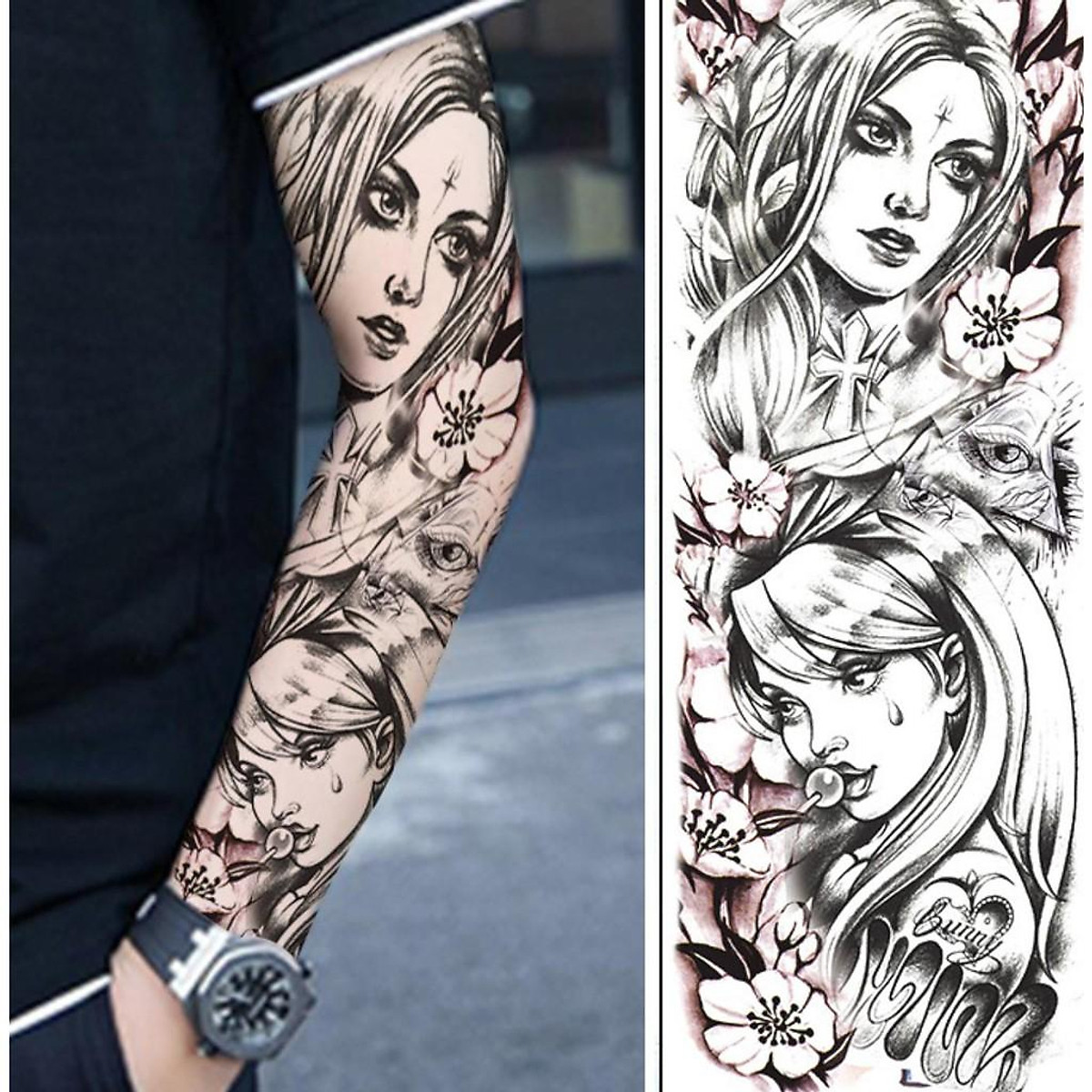 Hình xăm dán full kín tay cá chép  Lazadavn