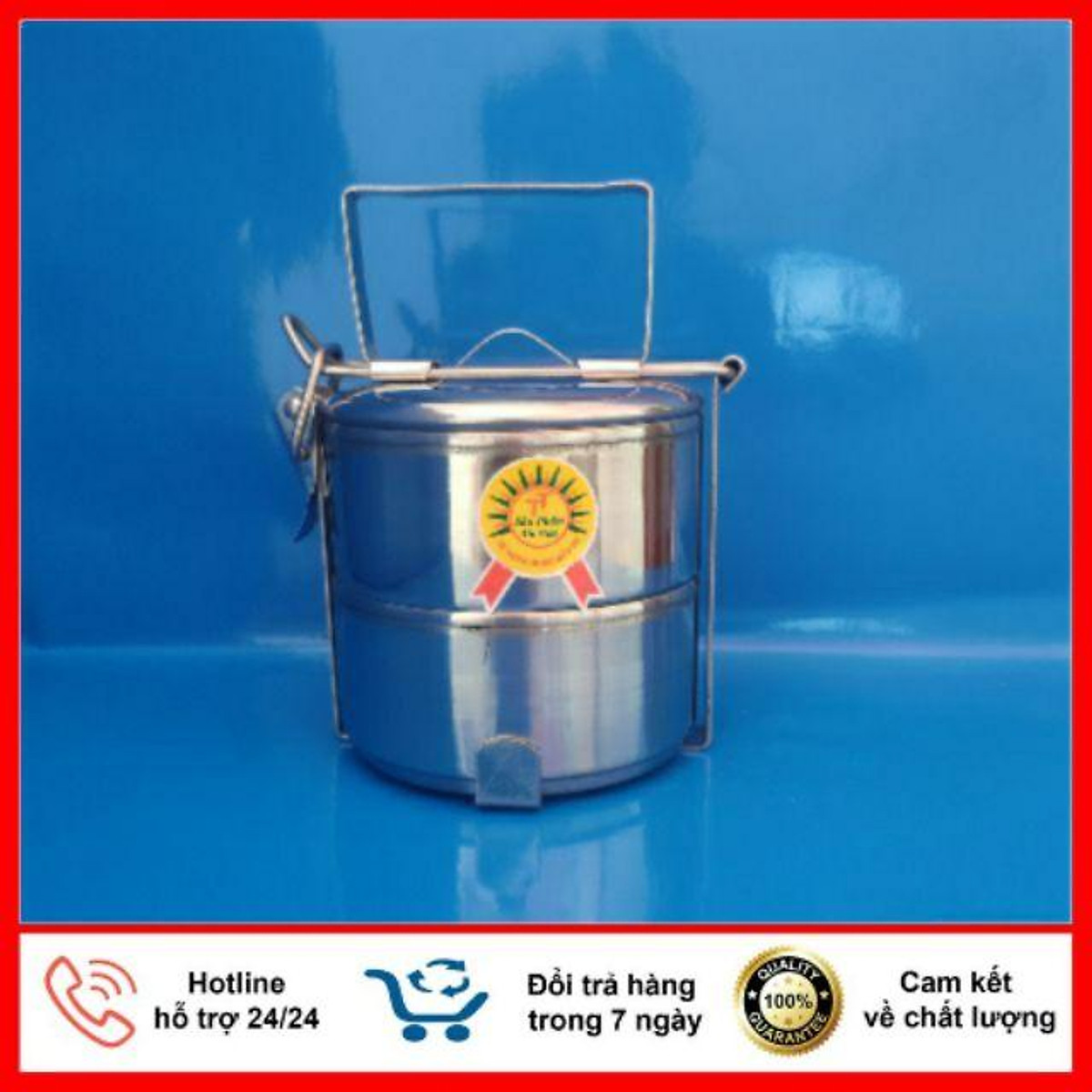 Mua Cà mên 2 ngăn inox loại nhỏ (9cm) ảnh tự chụp