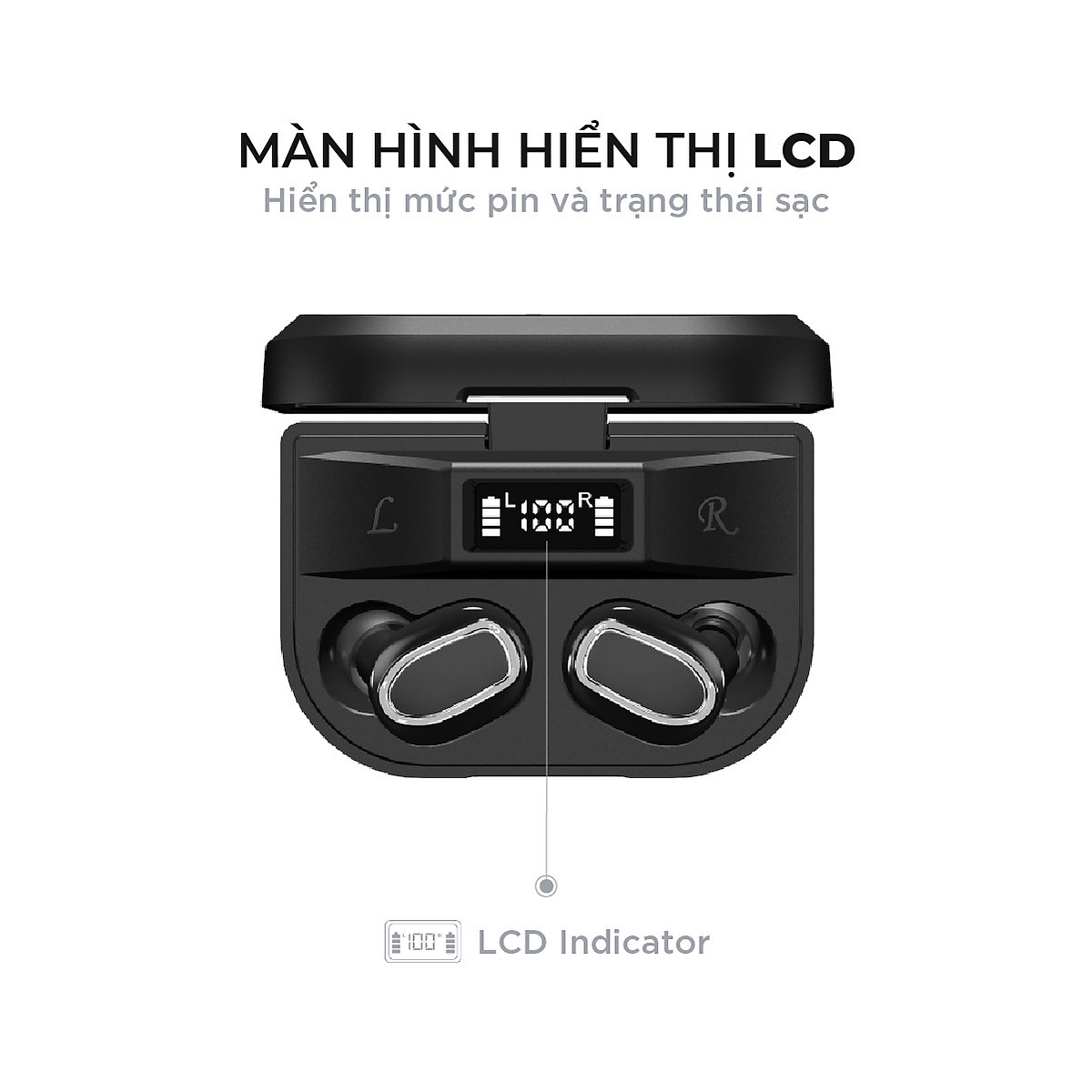 Tai nghe True Wireless Stereo Energizer UB2607 - tích hợp sạc dự phòng 2600mAh, thiết kế nhỏ gọn, âm thanh chuẩn HD - HÀNG CHÍNH HÃNG