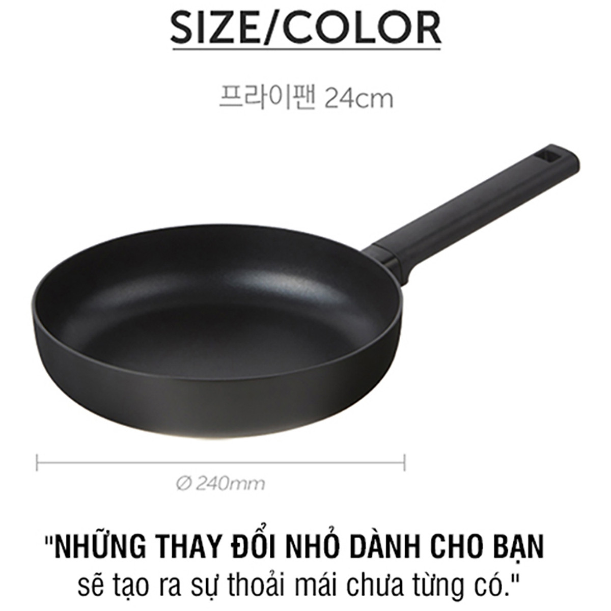 Chảo Rán Lock&Lock Soma - Màu Đen (Có Thể Sử Dụng Bếp Từ)