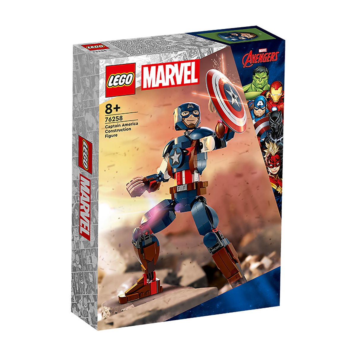 Mô hình nhân vật Captain America Play Arts Kai phim Marvel siêu anh hùng