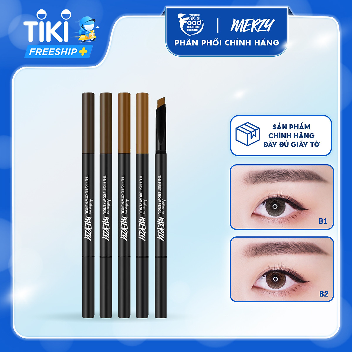 Chì Kẻ Mày Ngang Merzy The First Brow Pencil 0.3g