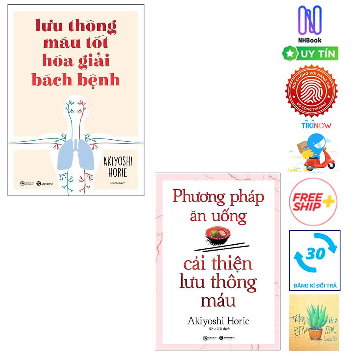 Combo Sách - Lưu Thông Máu Tốt Hóa Giải Bách Bệnh + Phương Pháp Ăn Uống Cải Thiện Lưu Thông Máu