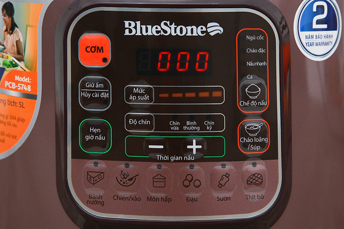 Nồi Áp Suất Điện Tử Bluestone PCB-5748 (5.0L) - Hàng Chính Hãng