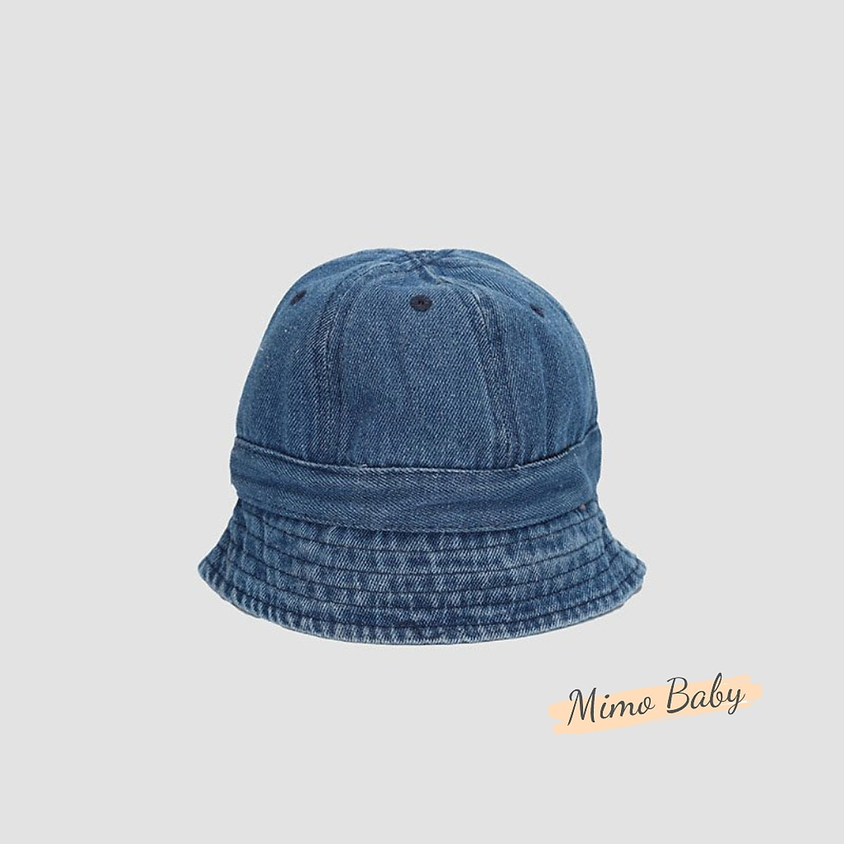 Mũ bucket bò màu xanh kiểu dáng basic thời trang xuân hè cho bé MH223 Mimo Baby