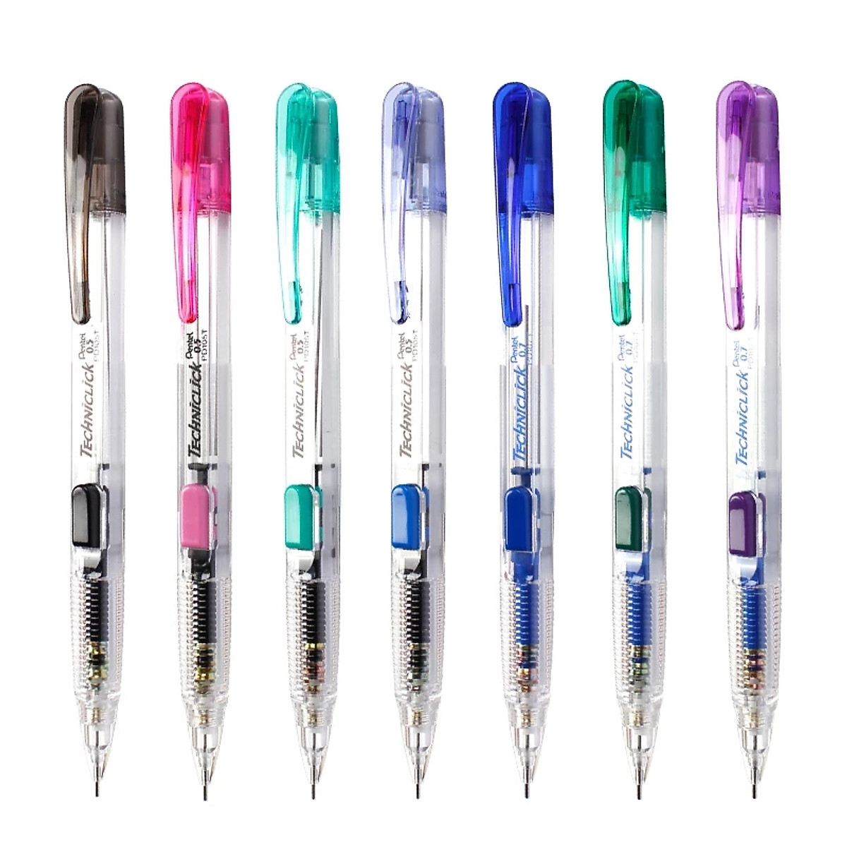 Bút Chì Kim Pentel Bấm Thân Giữa PD105T (0.5mm) Và PD107T (0.7mm) | Thiết Kế Thân Trong Đẹp Mắt