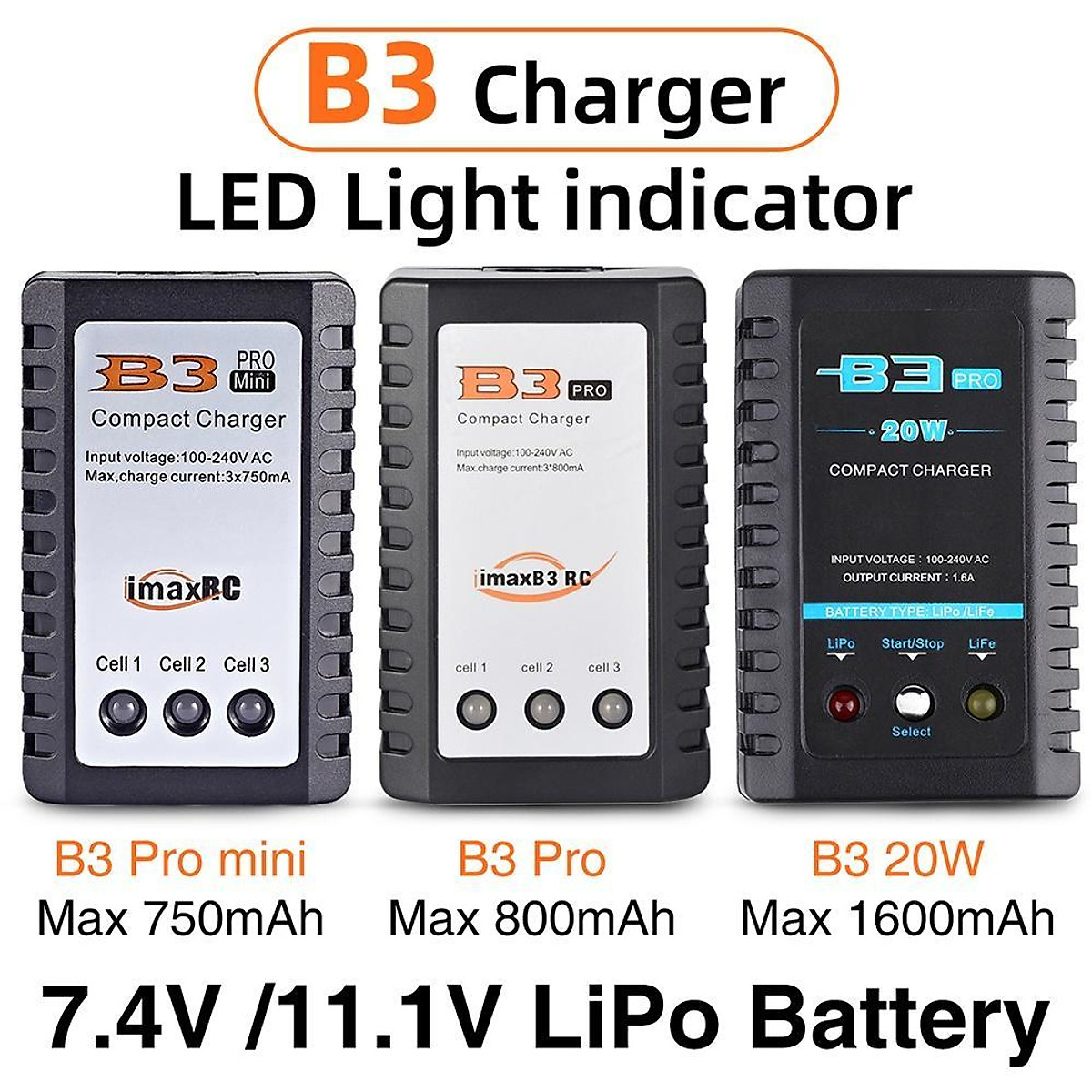 Chargeur Batterie Lipo 2S 3S IMAX3