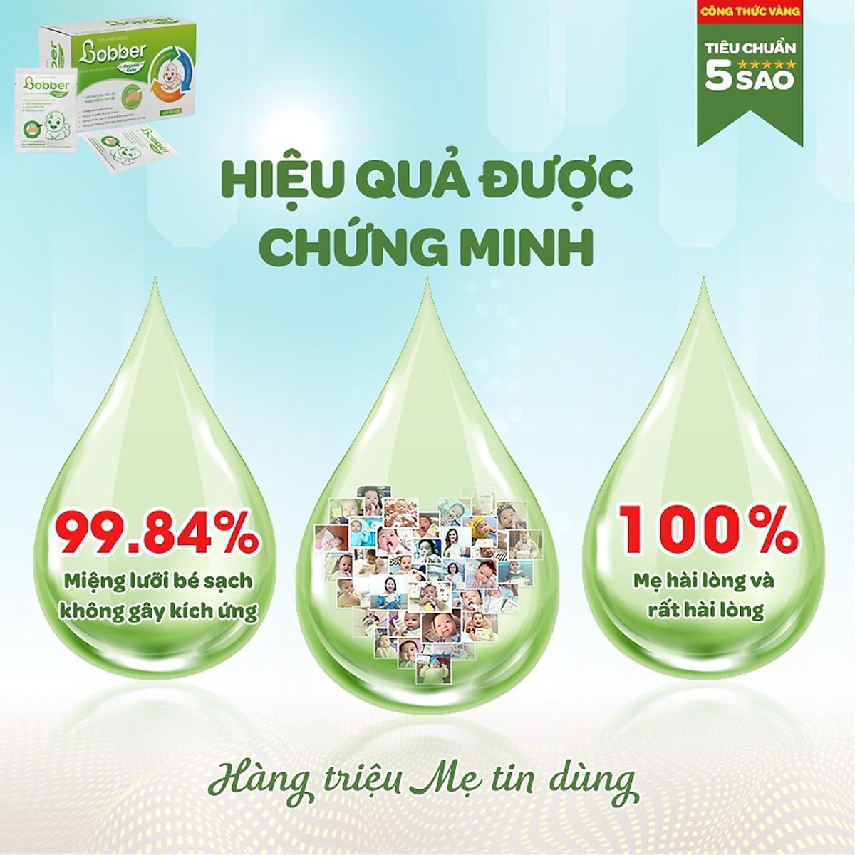 Gạc Rơ Lưỡi Cho Bé Bobber Làm Sạch Răng, Lưỡi, Nướu và Khoang Miệng Cho Bé - 30Gói/Hộp