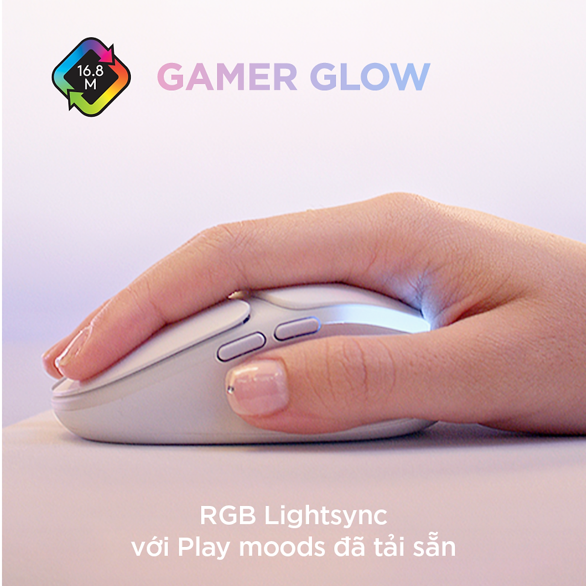 Chuột không dây chơi game Logitech G705 Bluetooth & LIGHTSPEED, RGB , gọn nhẹ 85g, 6 nút lập trình - Hàng chính hãng