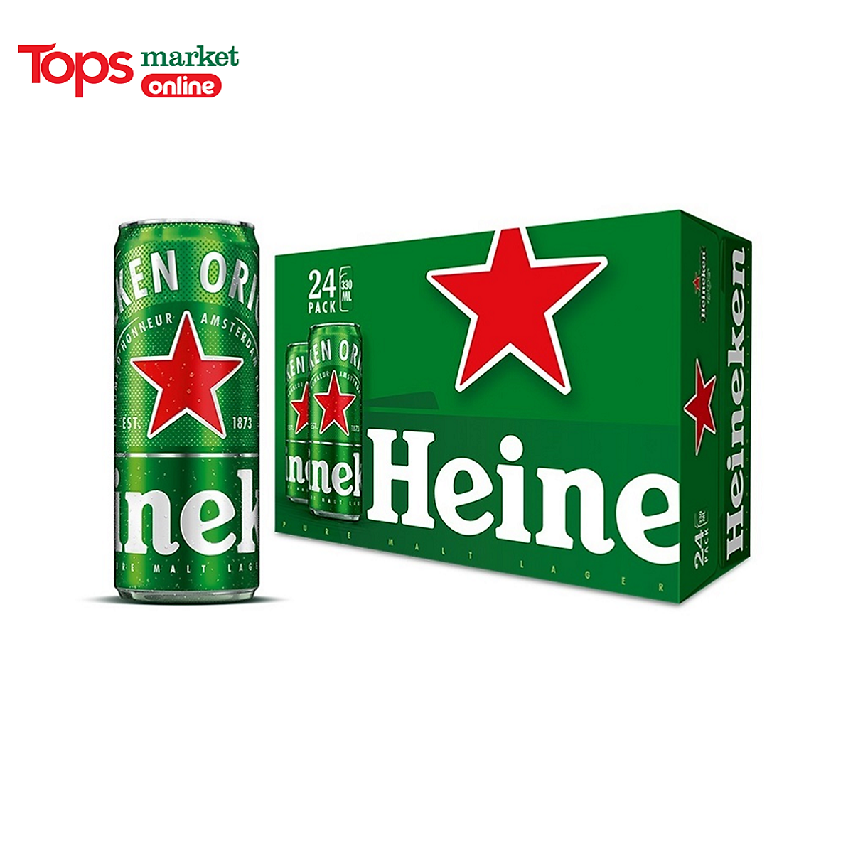 Thùng 24 Lon Bia Heineken Sleek 330ML - Bia, cider