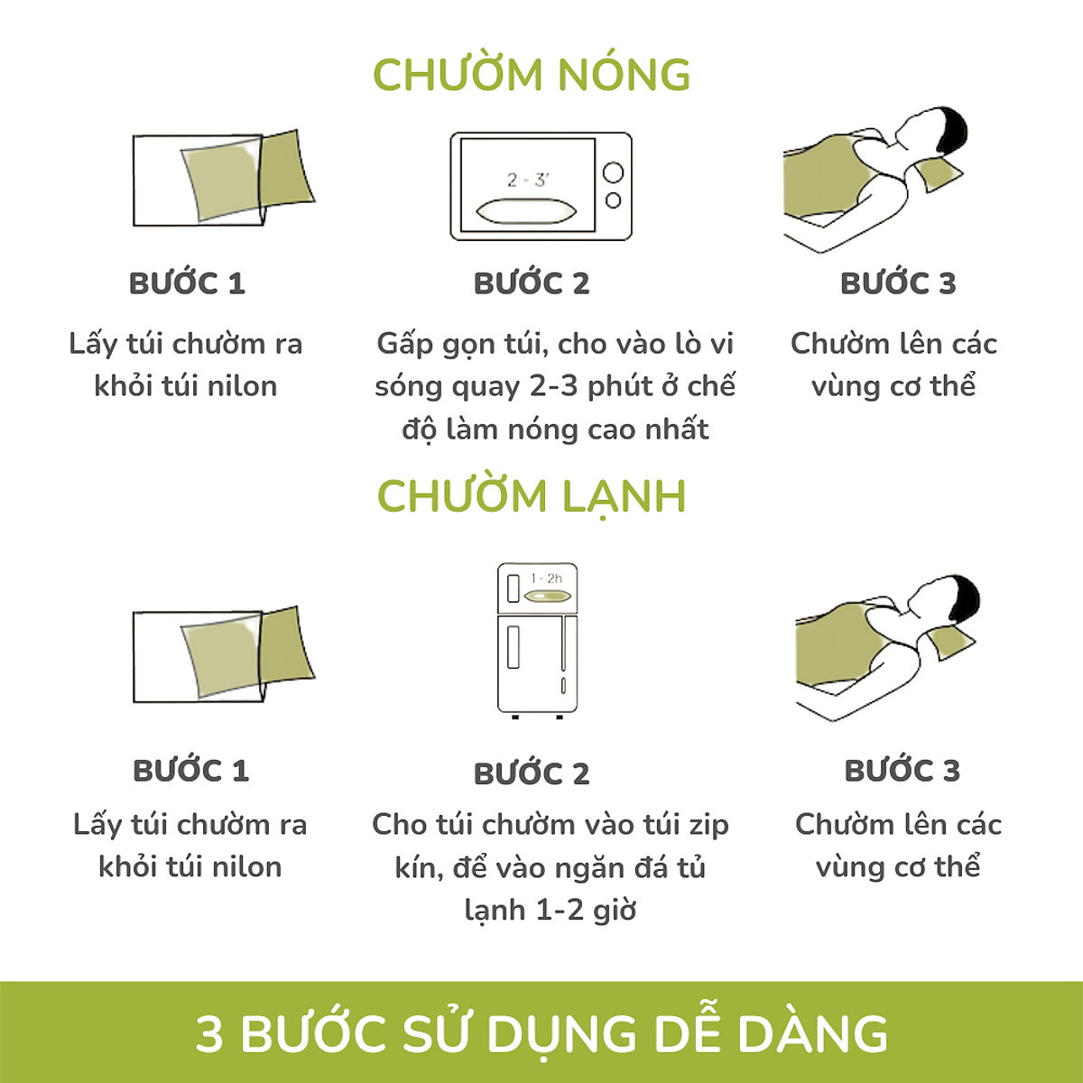 Gối Kê Gáy, Cổ Thảo Dược Hapaku - Làm Nóng Bằng Lò Vi Sóng