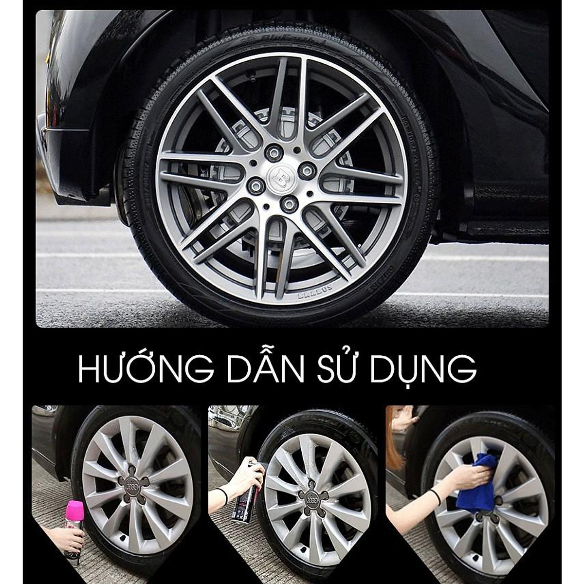 Chính Hãng - Bình Vệ Sinh Tẩy Ố Lazang Ô Tô - Mâm Vành Xe Flamingo