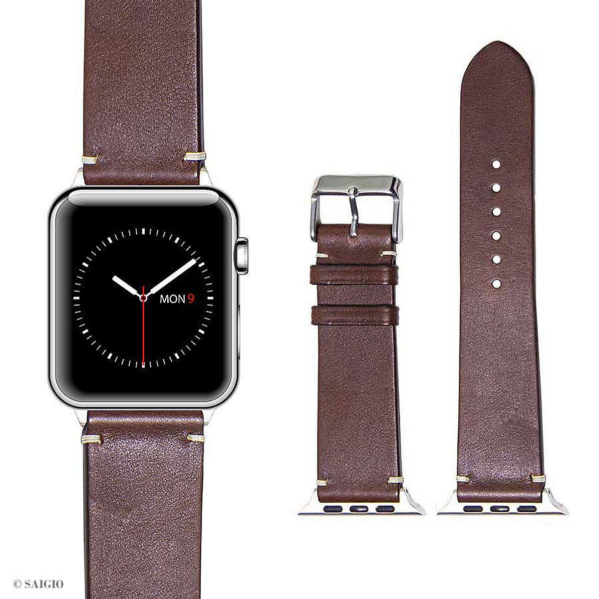 Dây Đeo Apple Watch 49mm 45mm 44mm 42mm, Chất Liệu Da Bò Cao Cấp, Phong Cách Vintage Hoài Cổ, Tương Thích Các Phiên Bản Series Ultra2/Ultra/SE2/SE/9/8/7/6/5/4/3/2/1