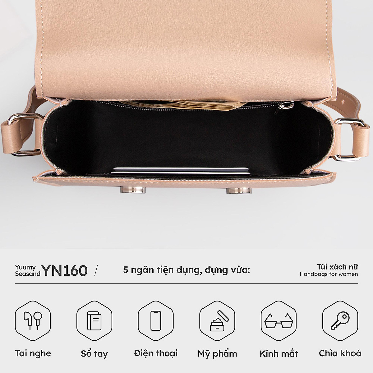 Túi đeo chéo da nữ thời trang dạo phố YUUMY Seasand YN160