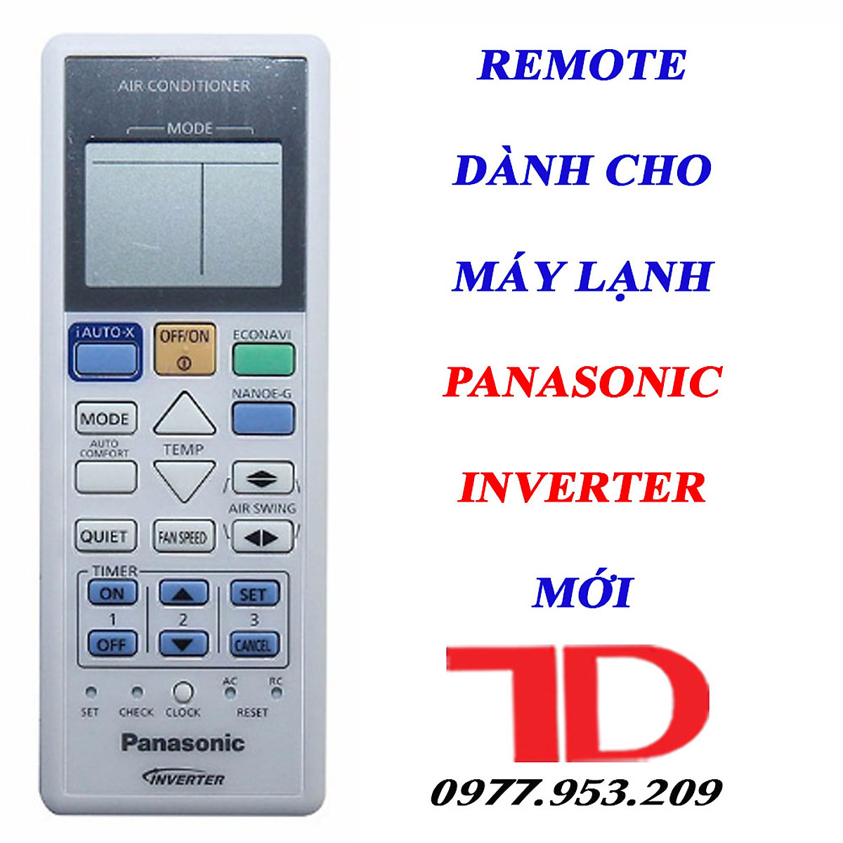 Remote dành cho máy lạnh PANASONIC inverter mới 