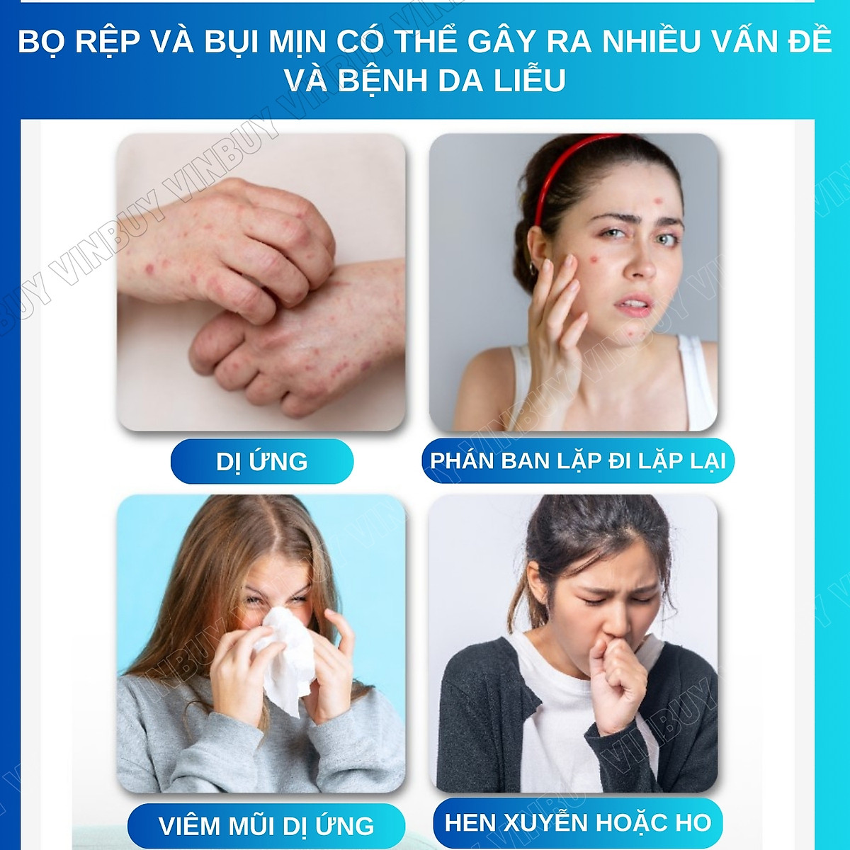 Máy hút bụi cầm tay, hút bụi xe ô tô, xe hơi, giường nệm, lực hút mạnh 22000PA, pin sạc không dây - Chính hãng VinBuy