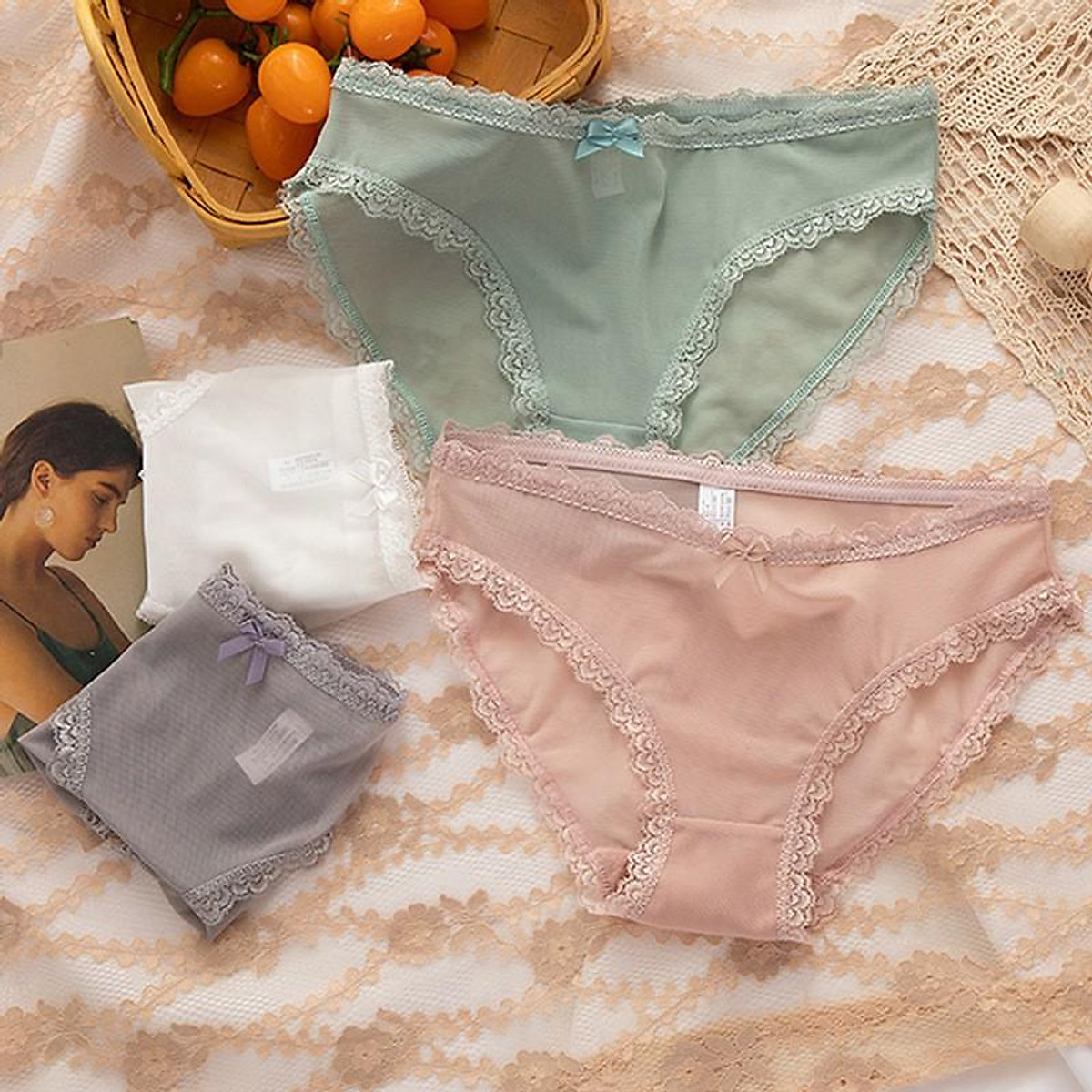 Quần lót nữ Quần lót ren lưới sexy Q06