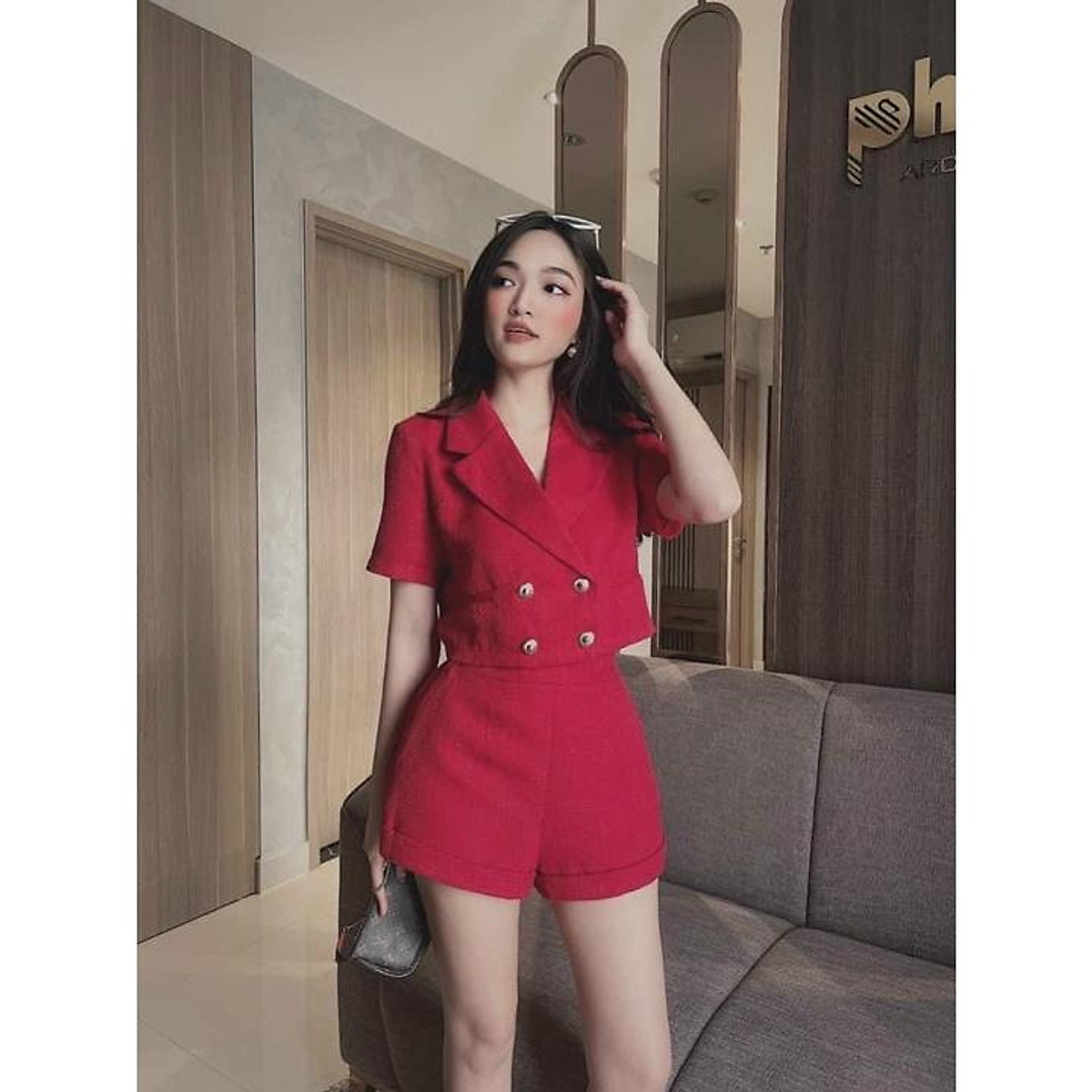 Bộ vest nữ quần ngắn chất lượng cao tại shop Ngọc Bích