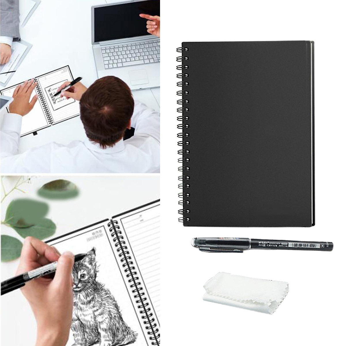 Set of 2 Durable Paper Universal Sketch Pad Sketching Book Sketches Book  Notebook for drawings and Sketch Journal (Black) - AliExpress