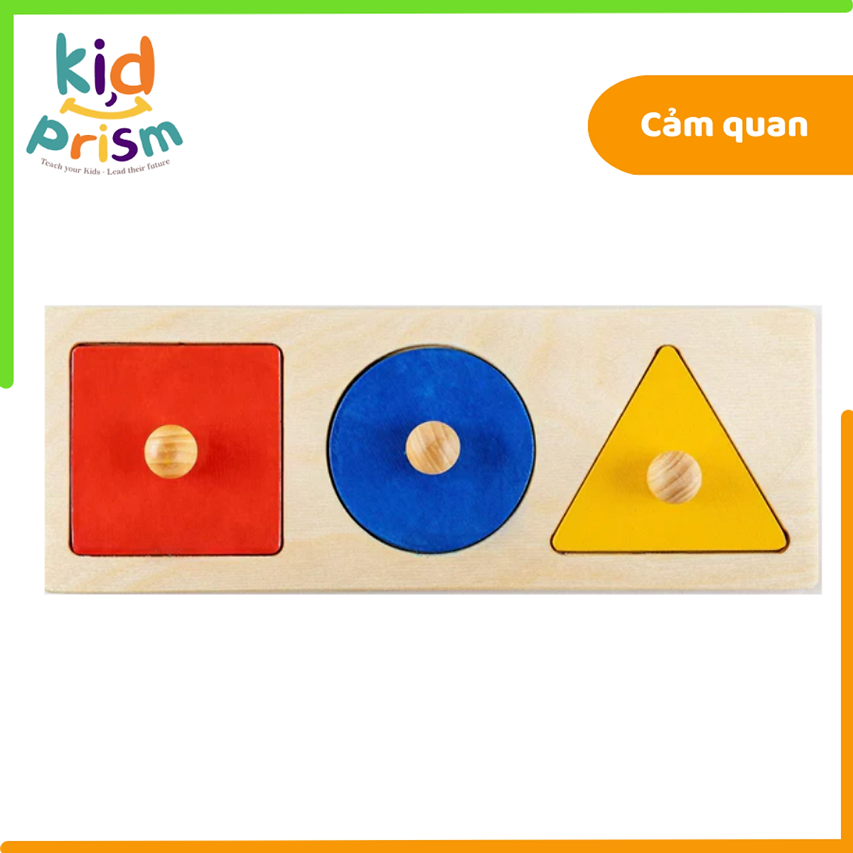 Bảng ghép Montessori hình khối cơ bản dạng bằng gỗ giúp bé phát ...