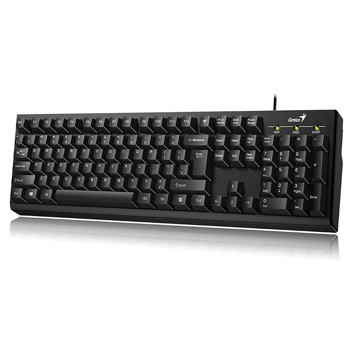 Bàn phím Keyboard Genius KB-100 có dây cổng USB - Hàng Chính hãng