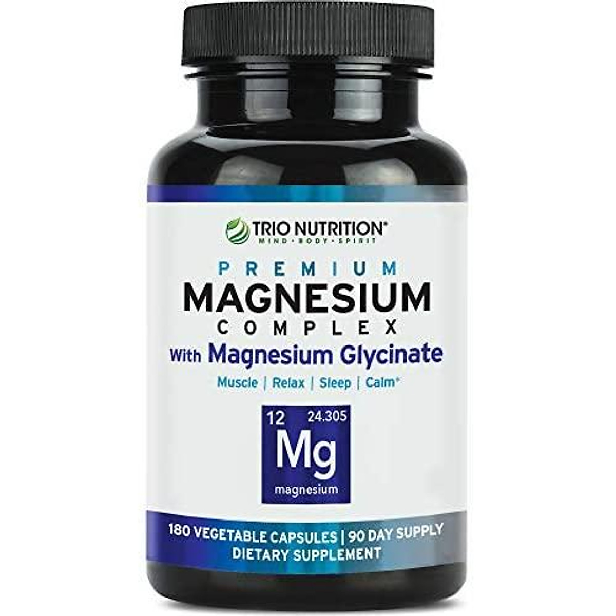Magnesium Complex 90 Day Supply Fresh Magnesium Glycinate Chelated