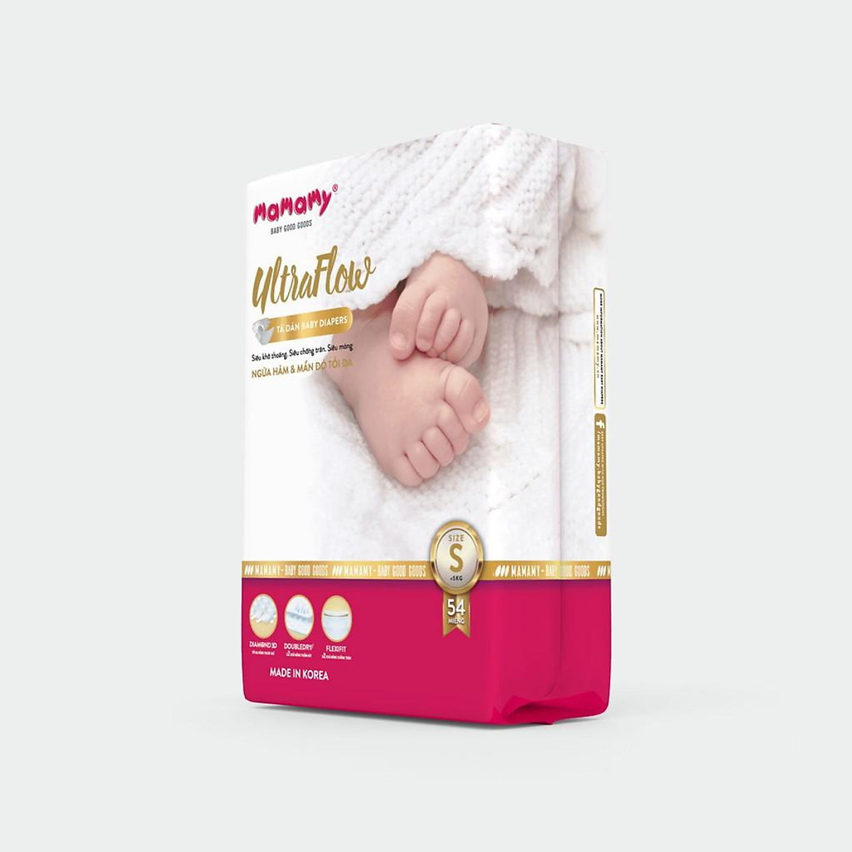 Tã dán Mamamy Ultraflow chống tràn, khô thoáng đầy đủ size S54M46L42XL36