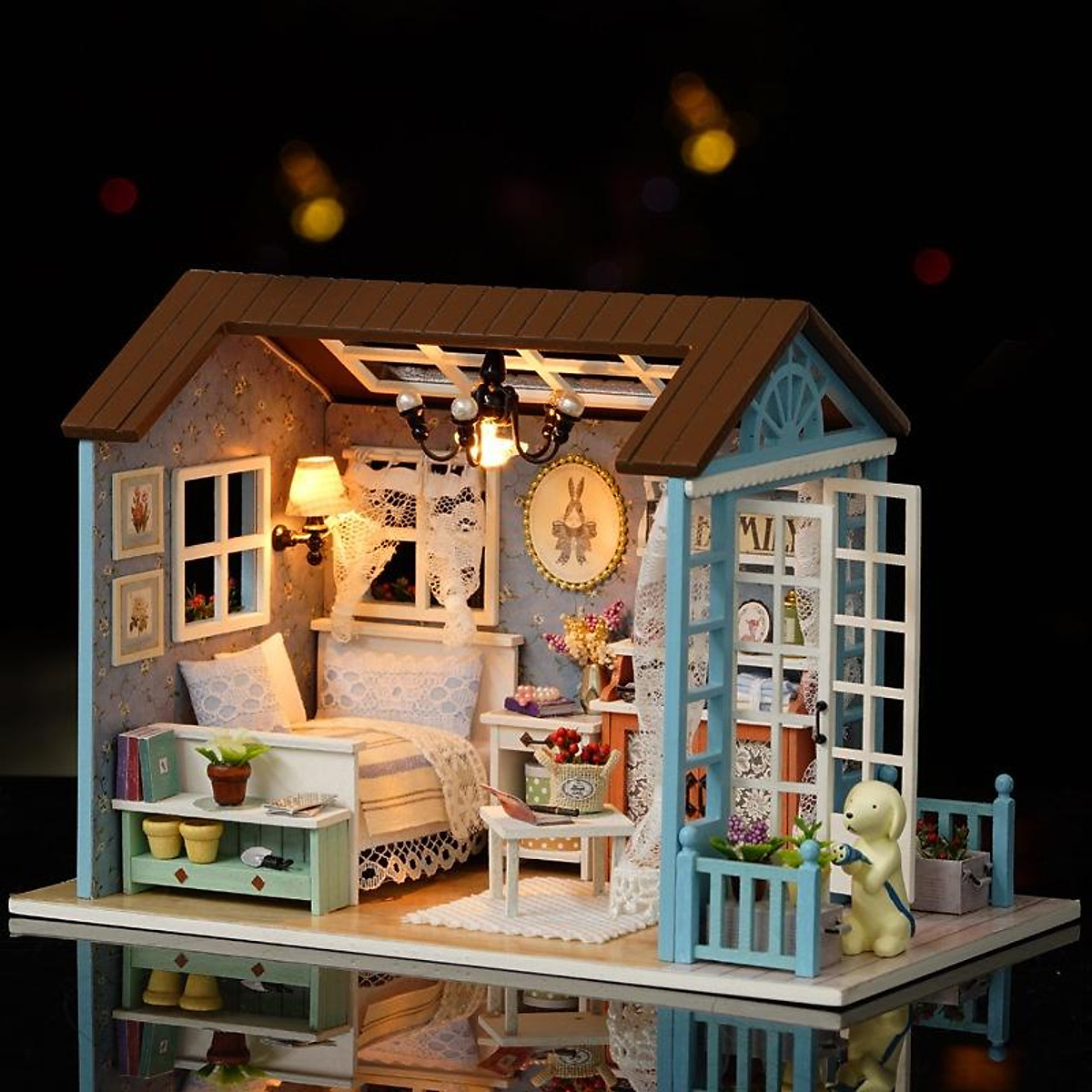 Mô hình nhà DIY  Phòng ngủ đôi xinh xắn