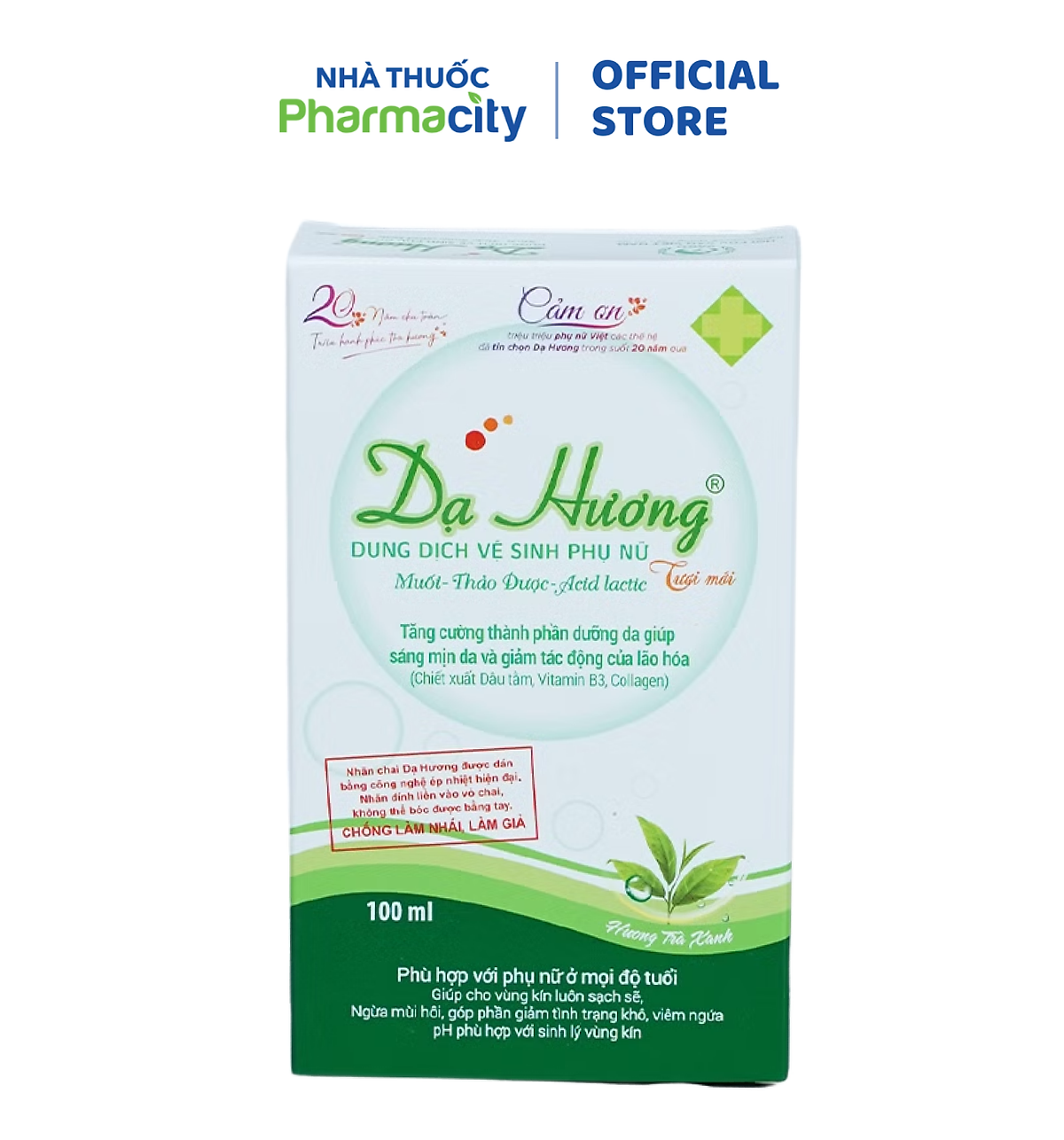 Dung dịch vệ sinh phụ nữ Dạ Hương trà xanh (100ml)
