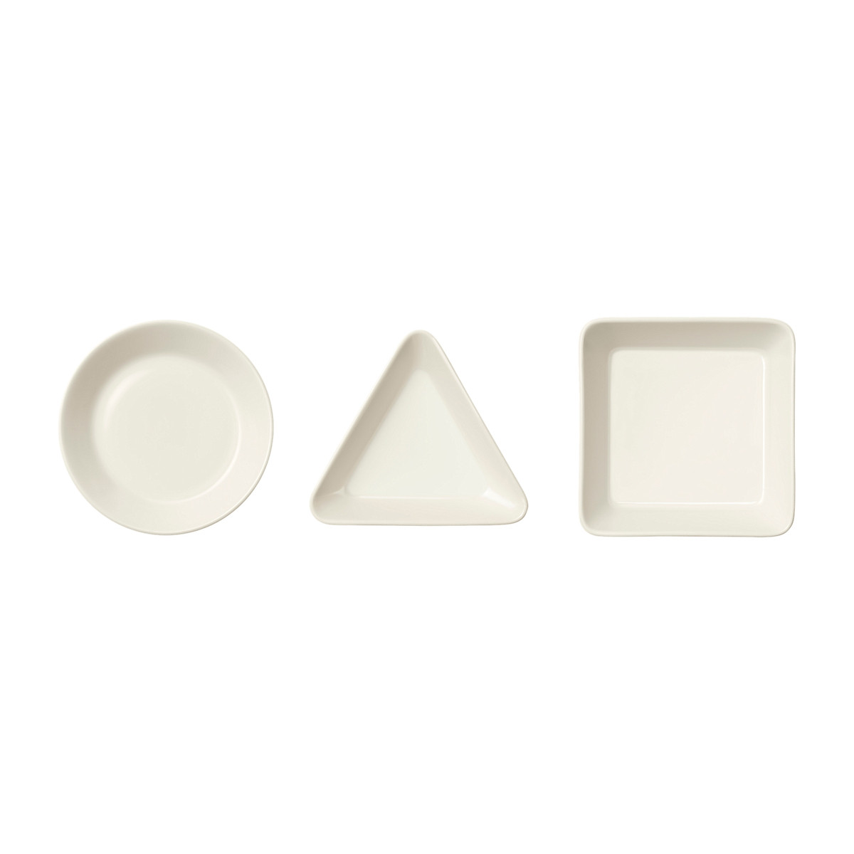 Bộ 3 chiếc đĩa sứ mini Teema màu trắng Iittala - Tô, chén, dĩa