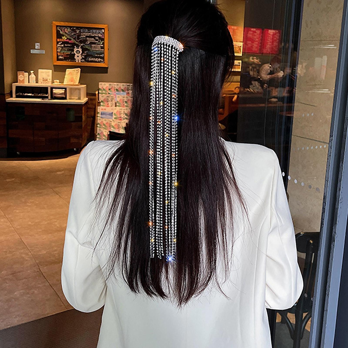 3pcs Rhinestone Dangle Hairpin Women Tassels Hair Pins Ponytail Holder - Phụ kiện thời trang khác 3pcs Rhinestone Dangle Hairpin Women Tassels Hair Pins Ponytail Holder - Phụ kiện thời trang khác
