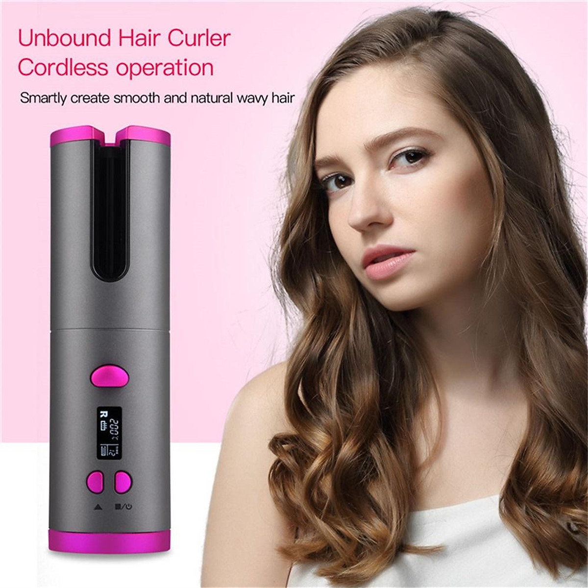 Mua Automatic Hair Curler Usb Cordless Ceramic Wireless Curling Iron Hair  Waver Tongs Beach Waves Iron Curling Wand