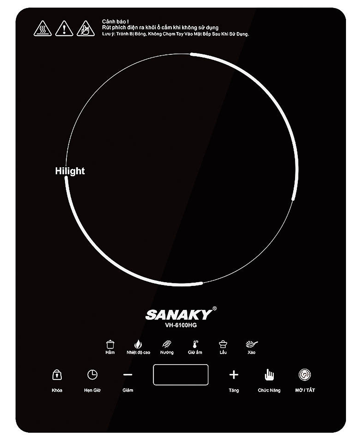 Bếp hồng ngoại đơn Sananky VH-6100HG 2000W tiện lợi [Hàng chính hãng ] - bảo hành 12 tháng