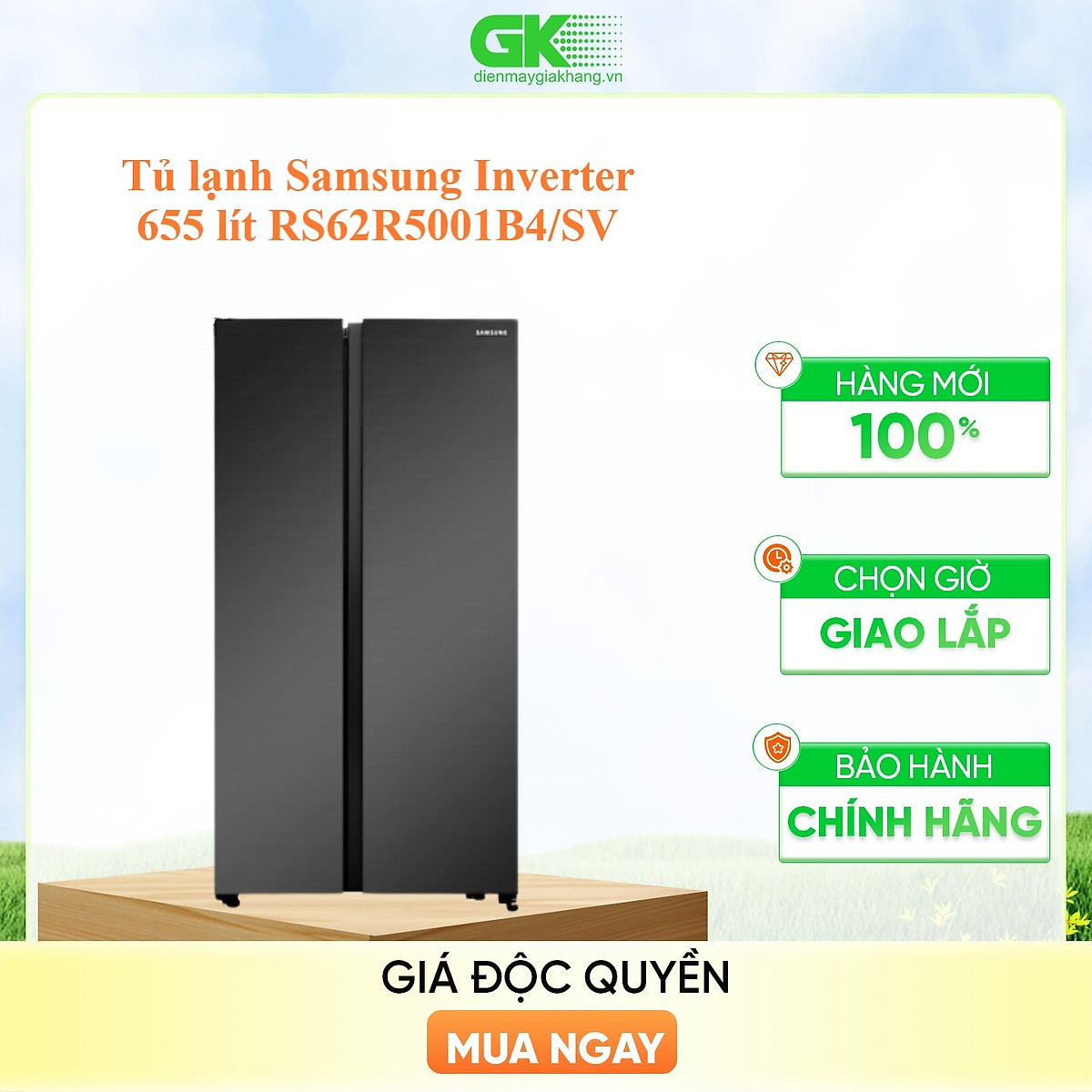 Tủ Lạnh Inverter Samsung RS62R5001B4/SV (647L) - Hàng chính hãng