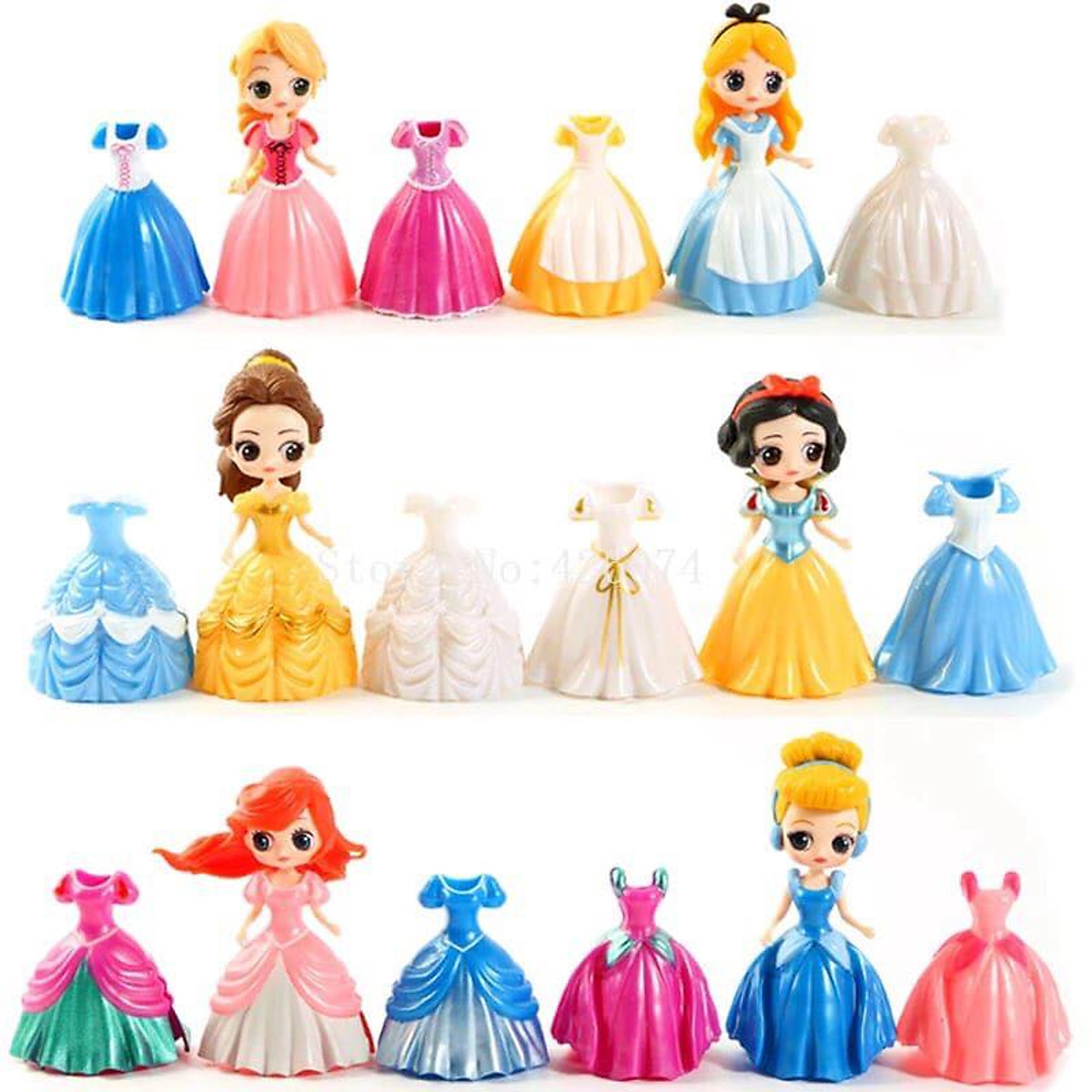 Bộ đồ chơi 6 búp bê công chúa thay váy cực cool  Babyponyshop  Đồ Chơi An  Toàn Cho Bé