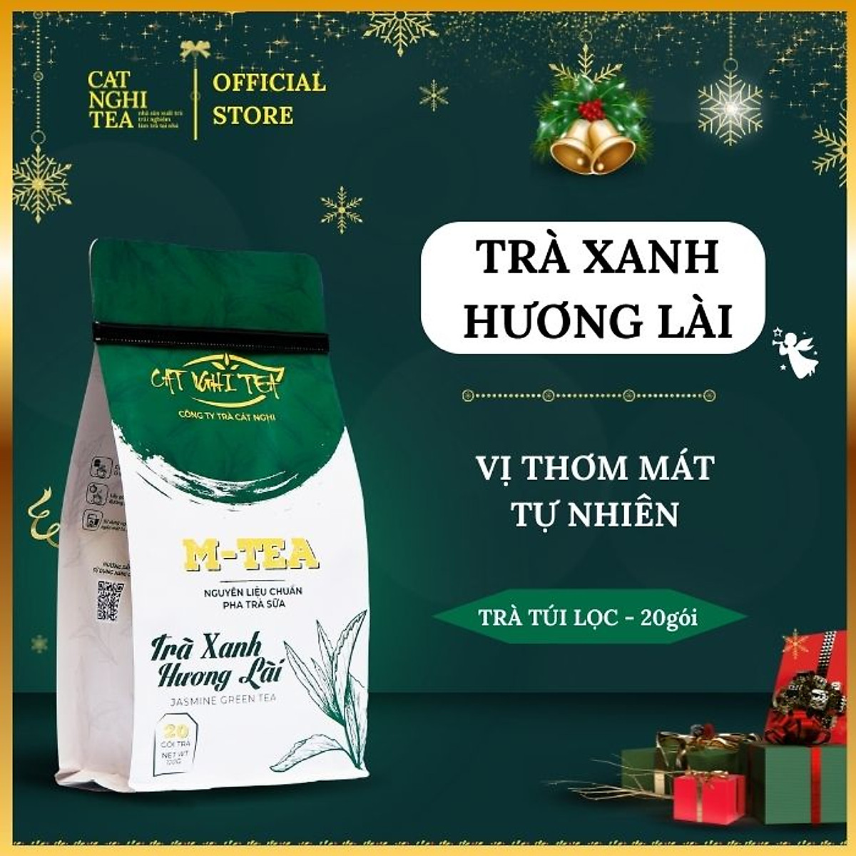 Trà Xanh Hương Lài túi lọc - Cat Nghi Tea – Nguyên liệu pha trà sữa và trà trái cây