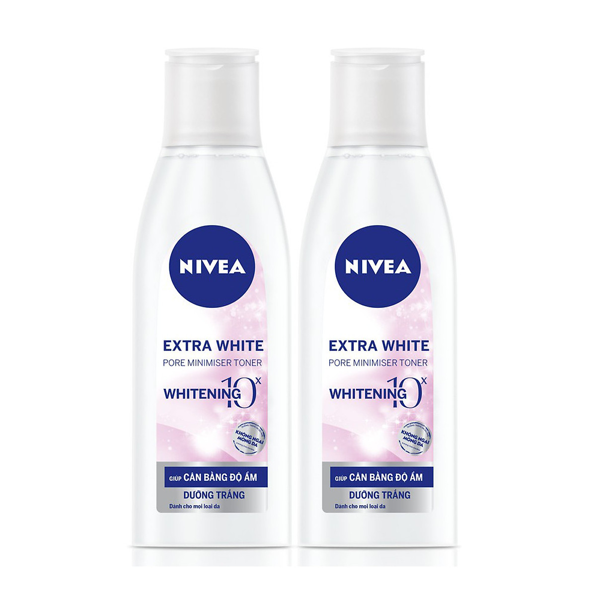 Combo 2 Nước Hoa Hồng NIVEA Extra White Dưỡng Trắng Da & Se Khít Lỗ Chân