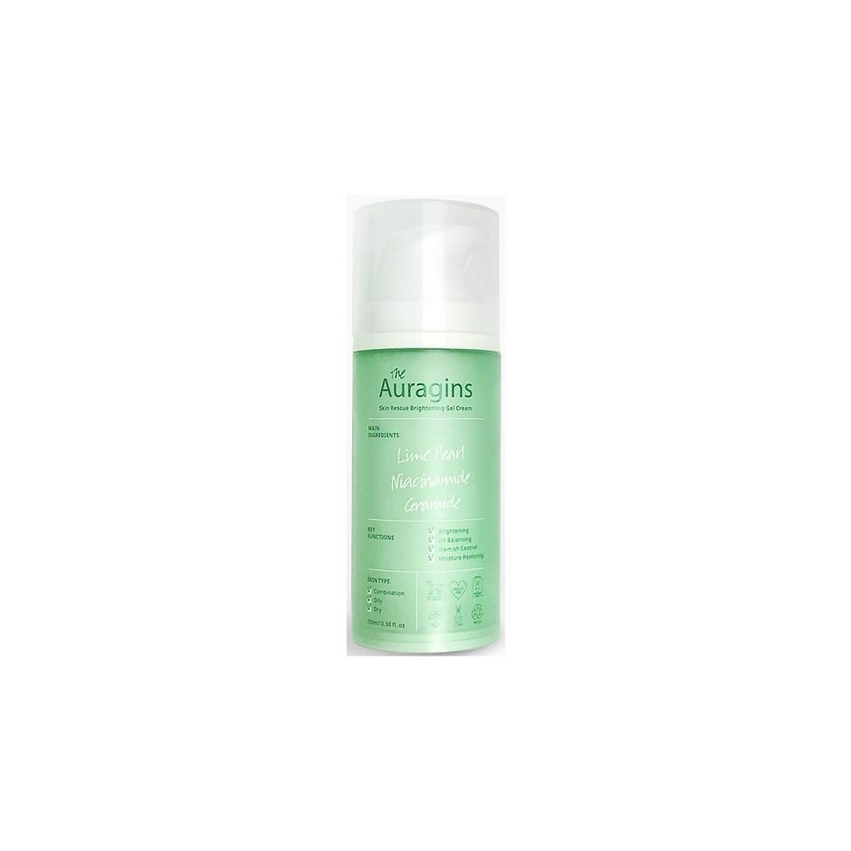 Gel dưỡng ẩm ngừa mụn, giảm thâm The Auragins Skin Rescue Brightening Gel Cream 100ml
