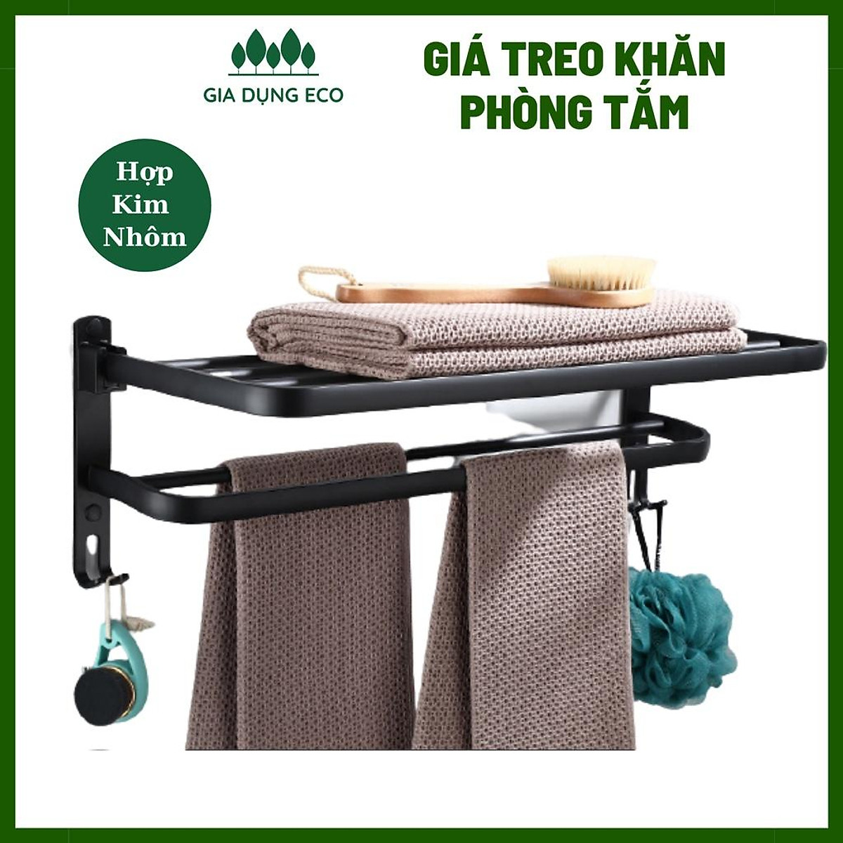 Giá Treo Khăn, Kệ Treo Khăn Nhà Tắm Dán Tường Không Cần Khoan Sơn ...