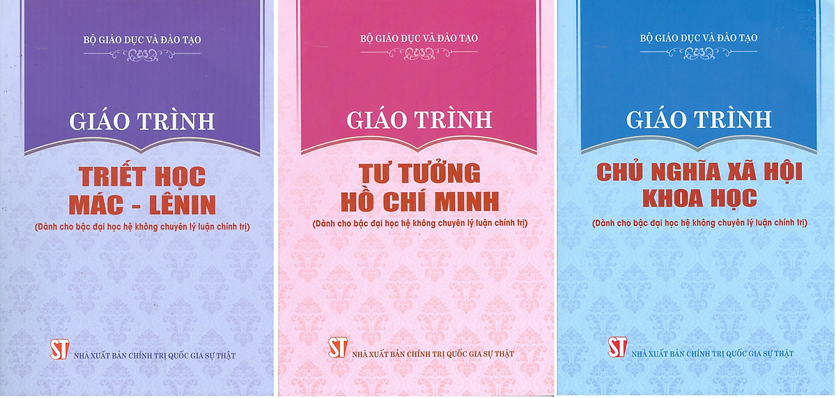 Combo 3 cuốn Giáo Trình Triết Học Mác – Lênin + Giáo Trình Tư Tưởng Hồ Chí Minh + Giáo Trình Chủ Nghĩa Xã Hội Khoa Học (Dành Cho Bậc Đại Học Hệ Không Chuyên Lý Luận Chính Trị) - Bộ mới năm 2021