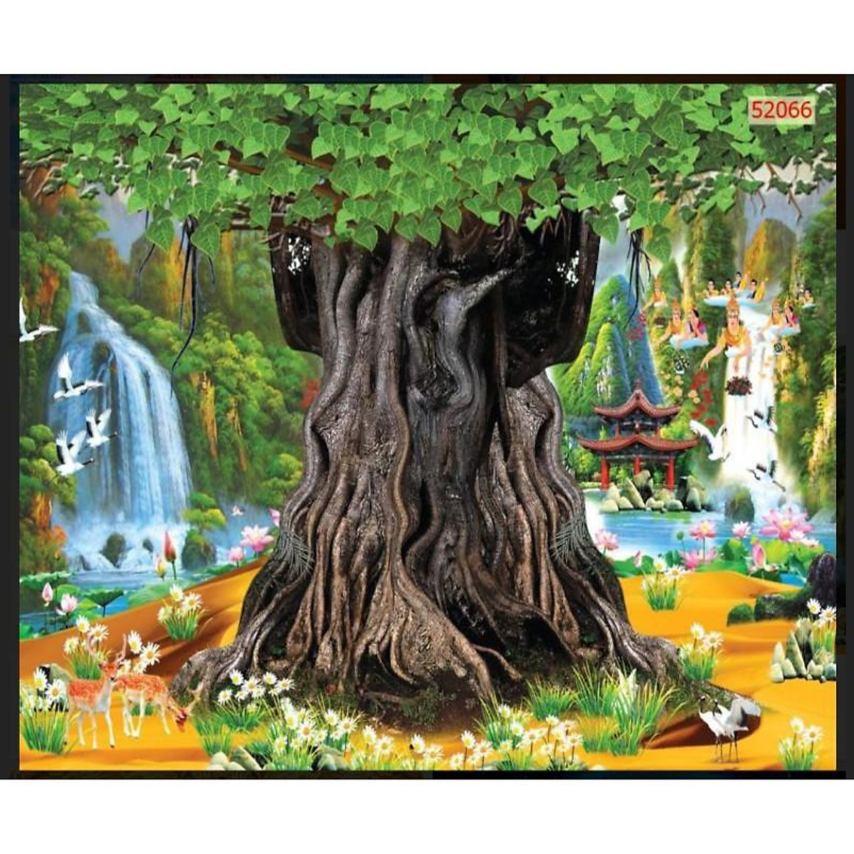 Tranh Dán Tường Vải Lụa 3D Tranh Cây Bồ Đề - Các Loại Tranh Khác