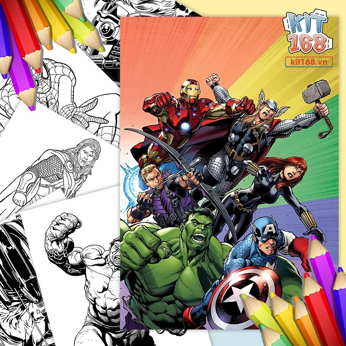 Mua Tranh Tô Màu Marvel Avengers Siêu Anh Hùng Ttm-0007 | Tiki